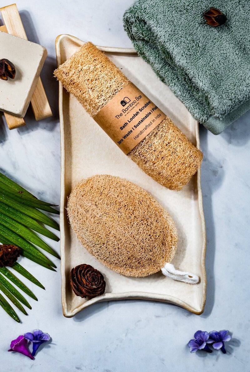 Natural Loofah | Straight & Round Eco Friendly Loofah | Bottle Gourd Exfoliating Loofa Sun Dried