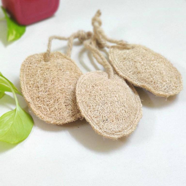 Natural Plant based loofah-Set of 3 Bathing sponge or scrub