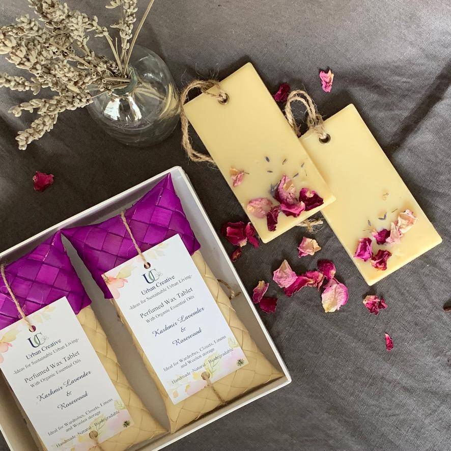 Natural Scented Wax Tablets -Kashmir Lavender & Rosewood