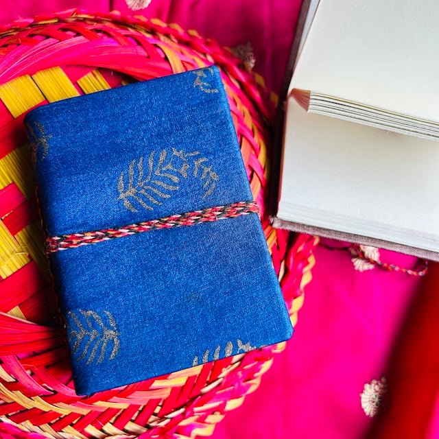 Neelam- Upcycled Handloom Fabric-Pocket Diary