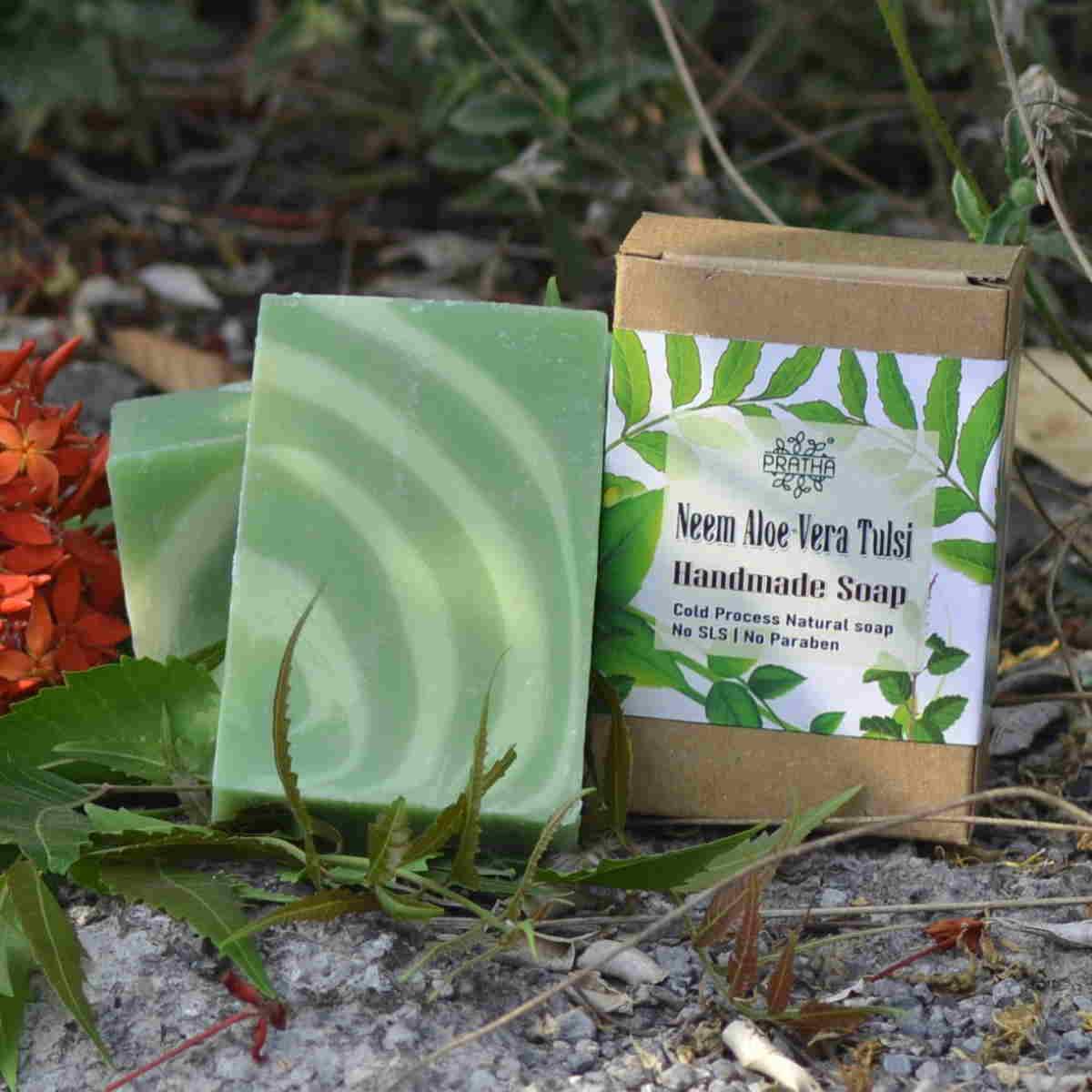 Neem, Aloe-Vera, Tulsi | Cold Process Handmade Soap