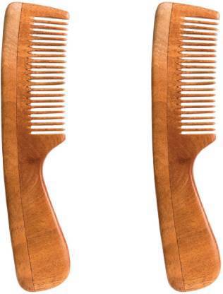 Neem Comb - Fine Tooth -for setting your hair - Pack of 2