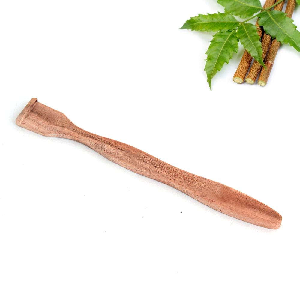 Neem wood tongue cleaner