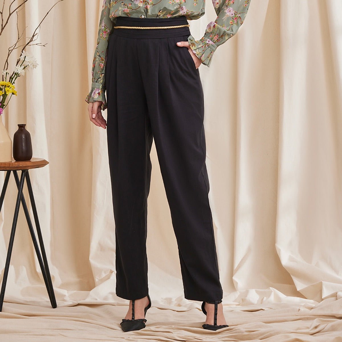 Noir Pants - Formal Black Trousers