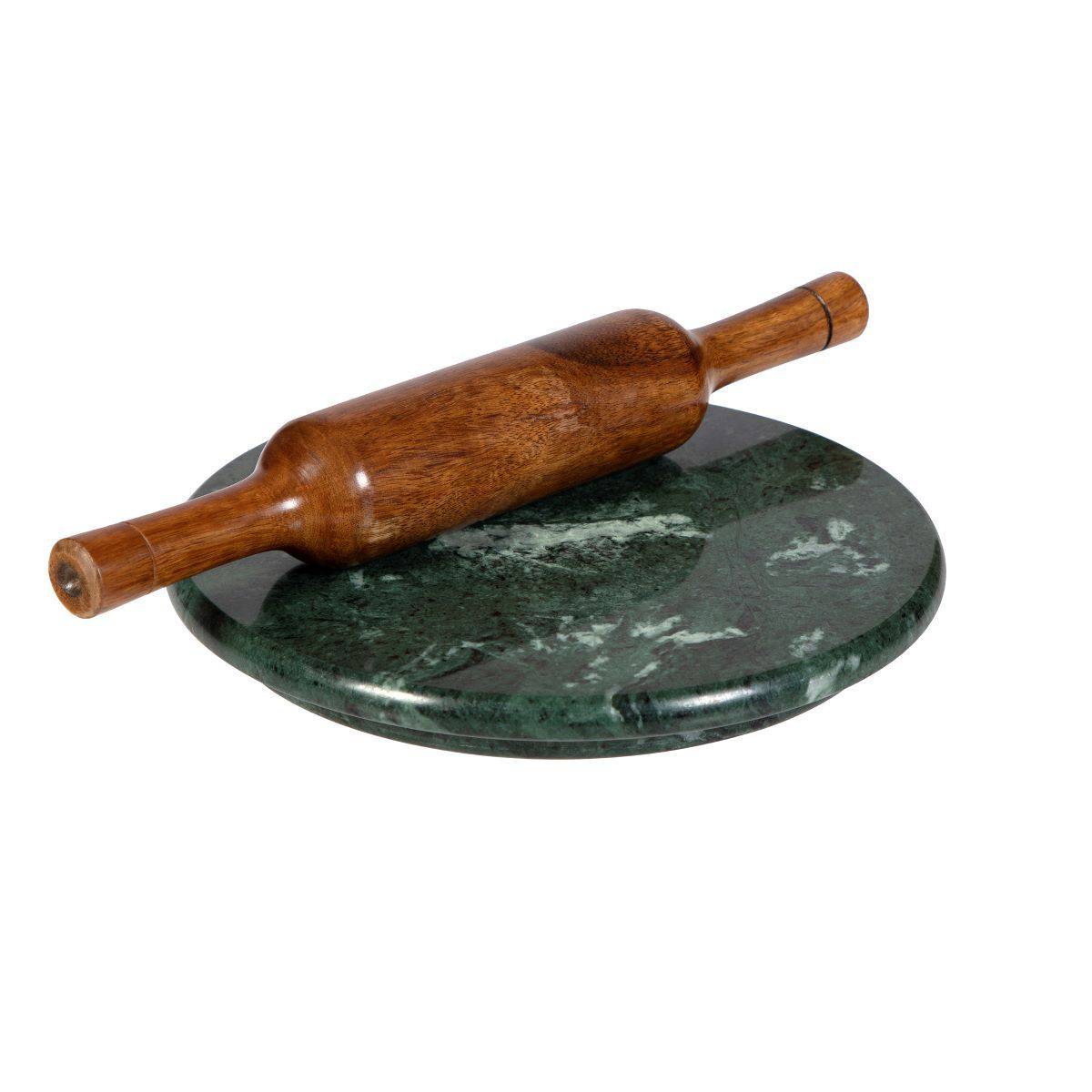 Oasis Green Chakla Belan/Polpat Set - 9" Marble