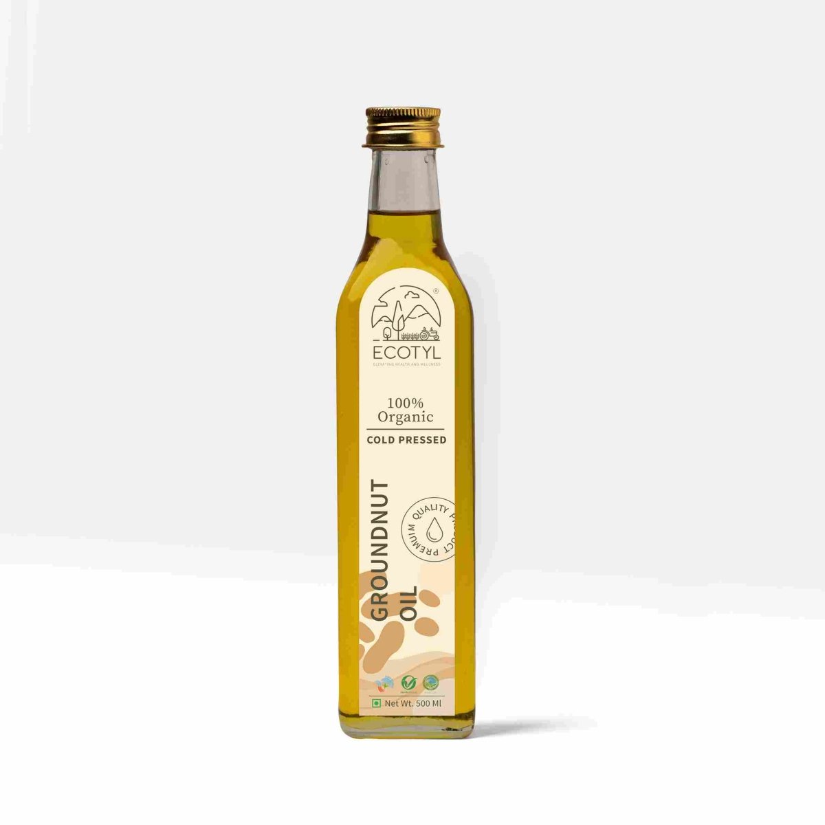 Organic Cold-Pressed Groundnut Oil- 500 ml