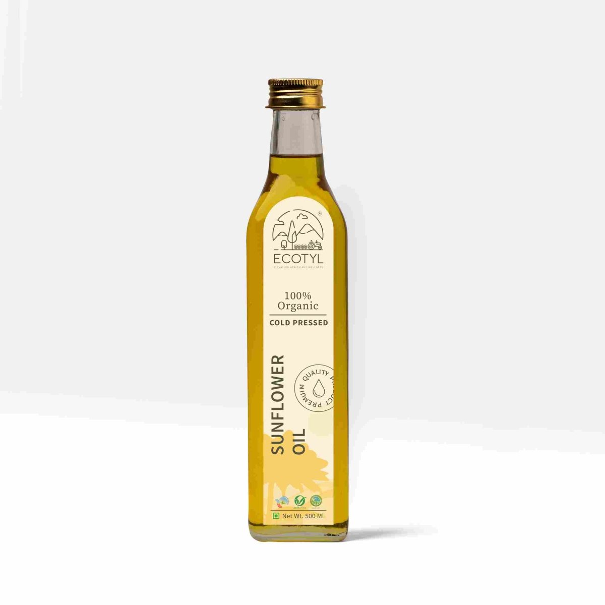 Organic Cold-Pressed Sunflower Oil - 500ml