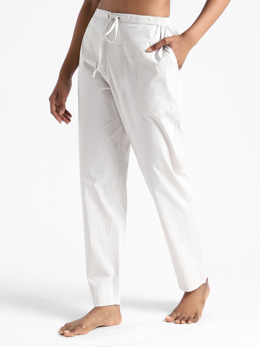 Ash Grey Slim Fit Pants - Organic Cotton & Natural Dyed