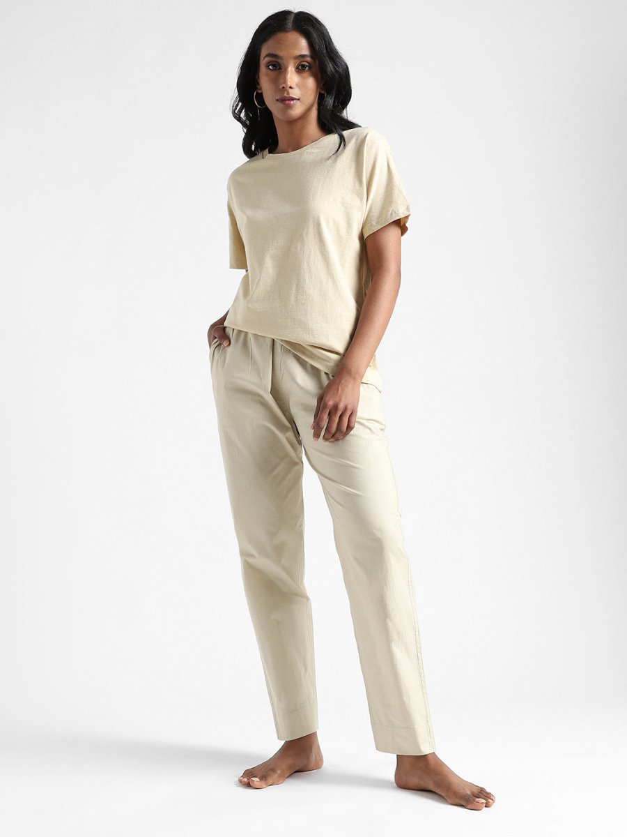 Henna Green Slim Fit Pants - Organic Cotton & Natural Dyed