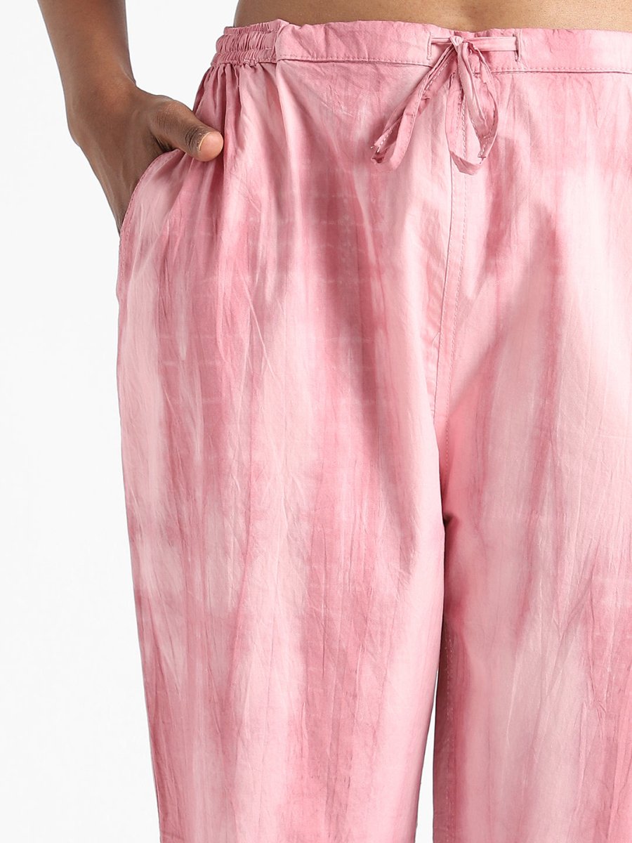 Tie & Dye Earth Pink Slim Fit Pants - Organic Cotton