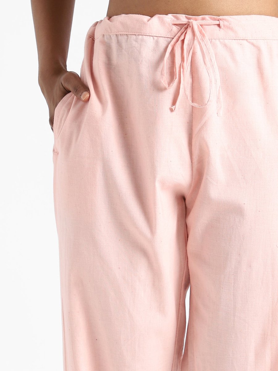 Rose Pink Pants - Hand Spun & Hand Woven - Organic Cotton & Naturally Dyed