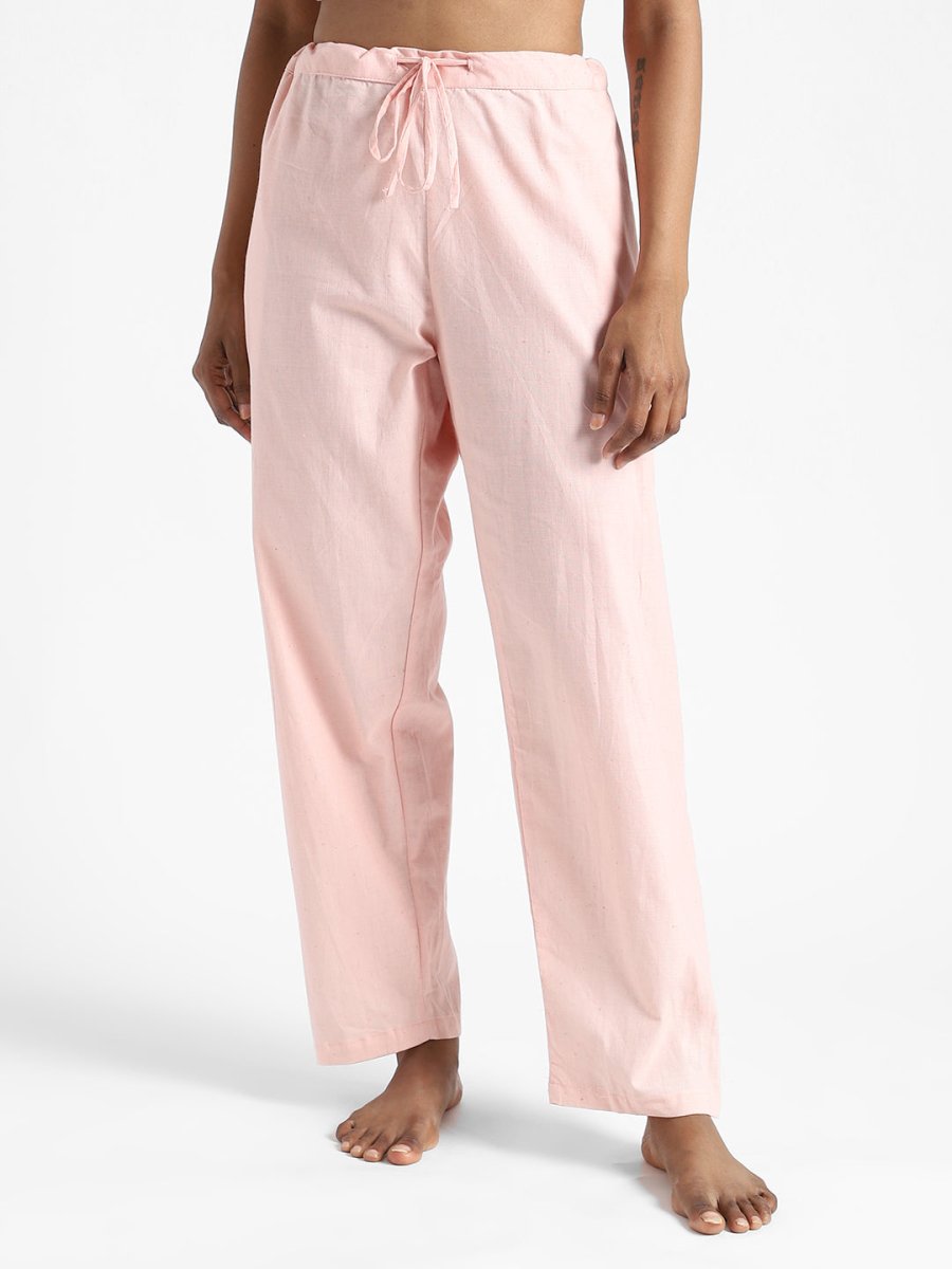 Rose Pink Pants - Hand Spun & Hand Woven - Organic Cotton & Naturally Dyed