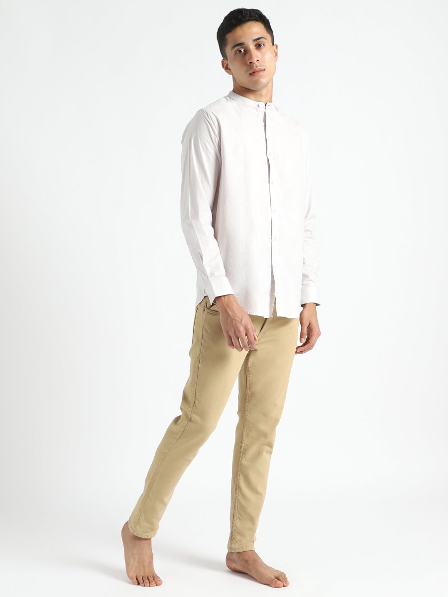 Ash Grey Shirt - Organic Cotton & Naturally Dyed - Round Neck