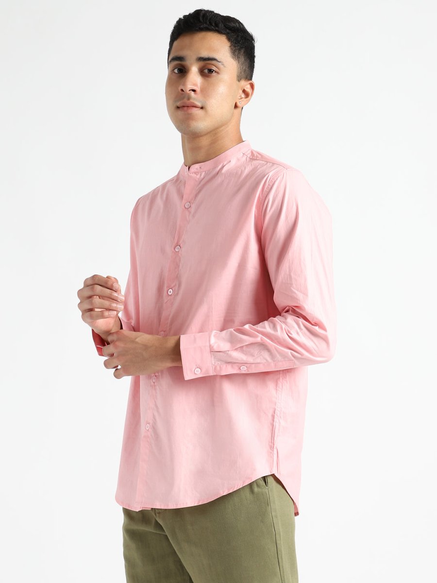 Pink Shirt - Organic Cotton & Naturally Dyed - Round Neck