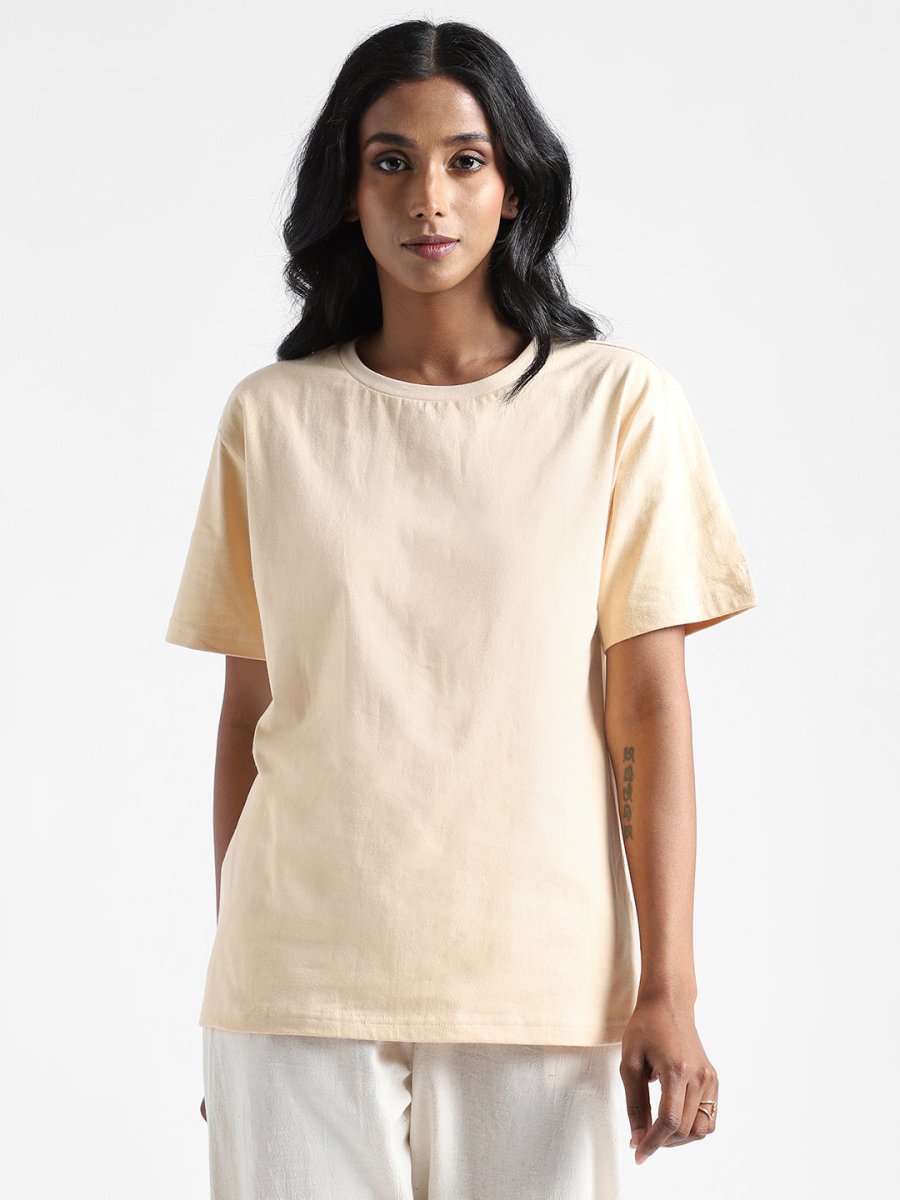Rust Cream T-shirt - Organic Cotton & Naturally Dyed