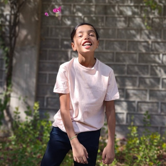 Baby Pink Kids T-shirt - Organic Cotton & Naturally Fiber Dyed