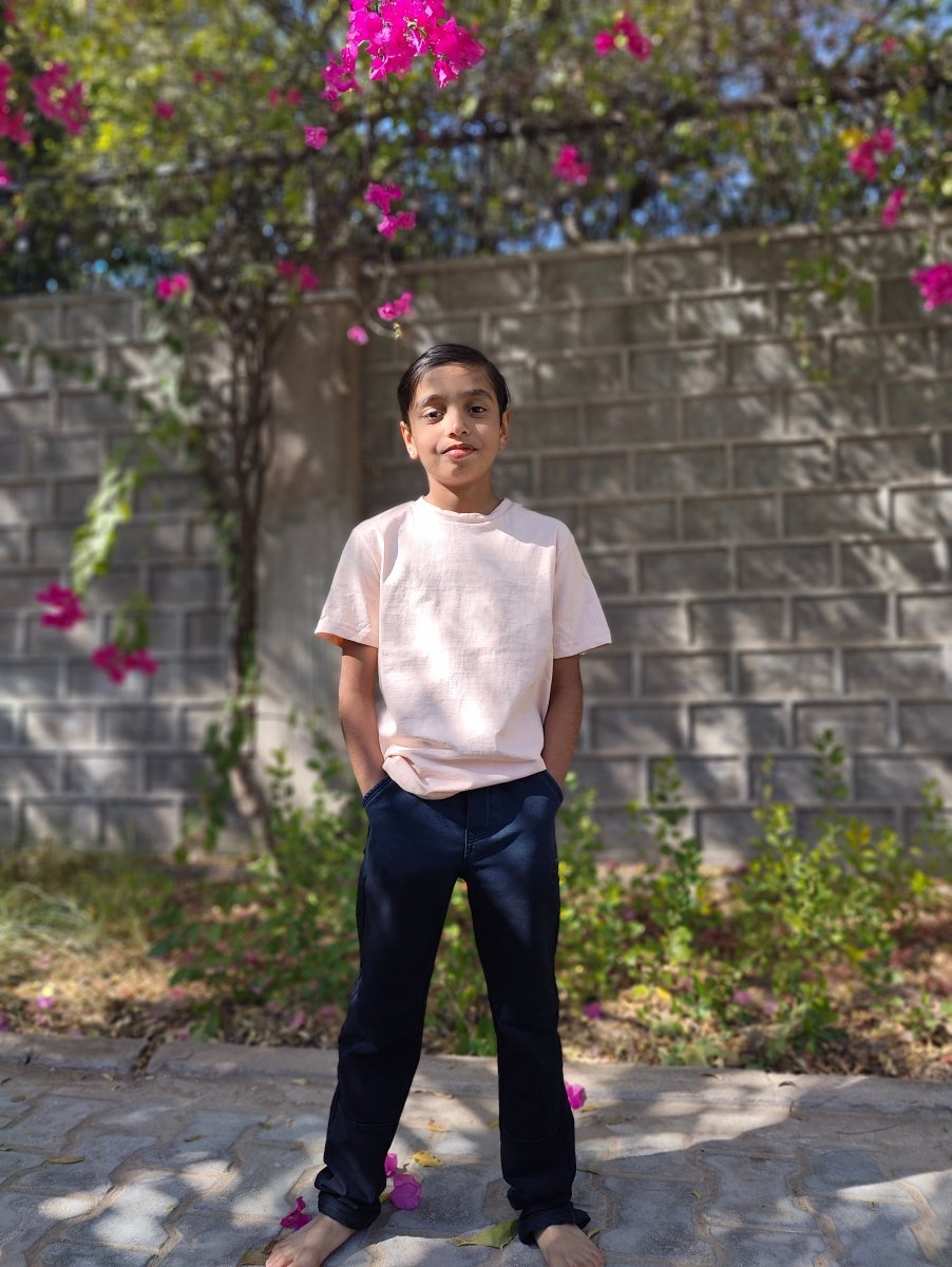 Baby Pink Kids T-shirt - Organic Cotton & Naturally Fiber Dyed