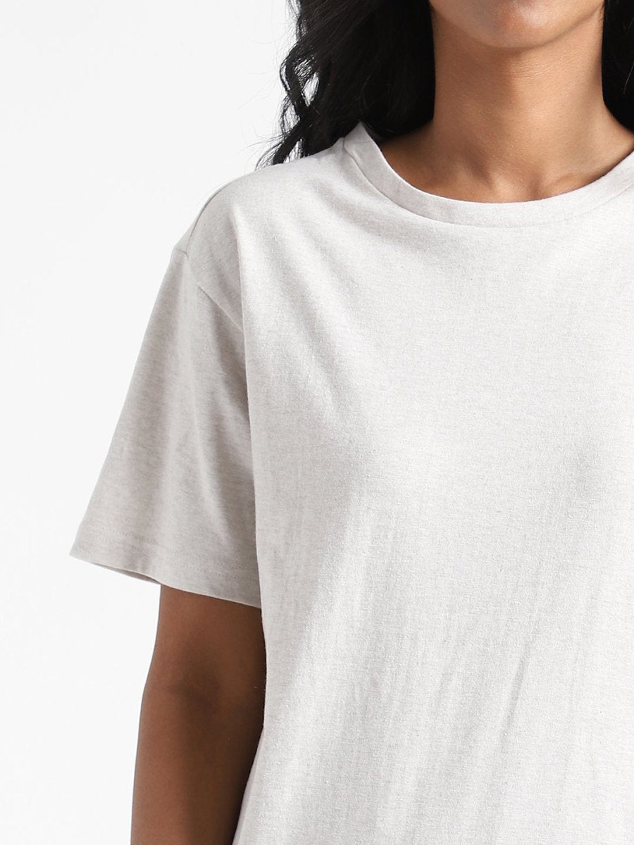 Grey Melange T-shirt - Organic Cotton & Naturally Fiber Dyed