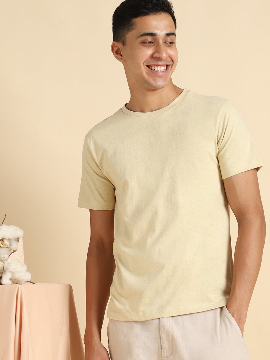 Lemon Yellow T-shirt - Organic Cotton & Naturally Fiber Dyed