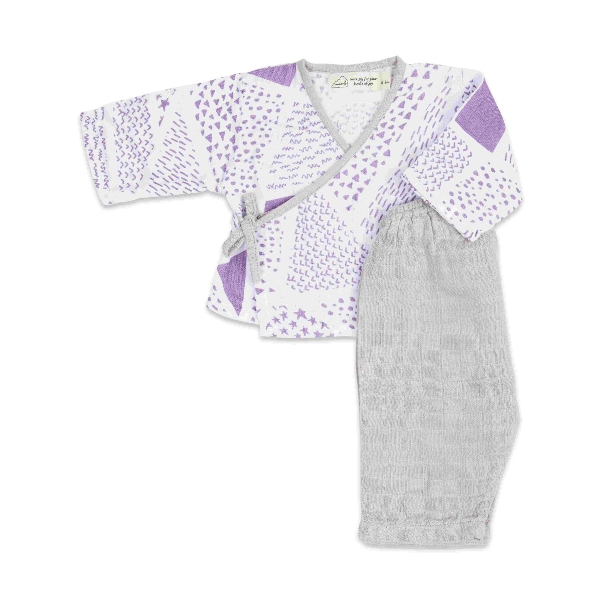 Organic Muslin Kimono Lounge Set -Twilight