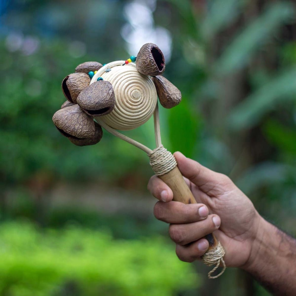 Pangi Shaker with Rattan and Bamboo Handle