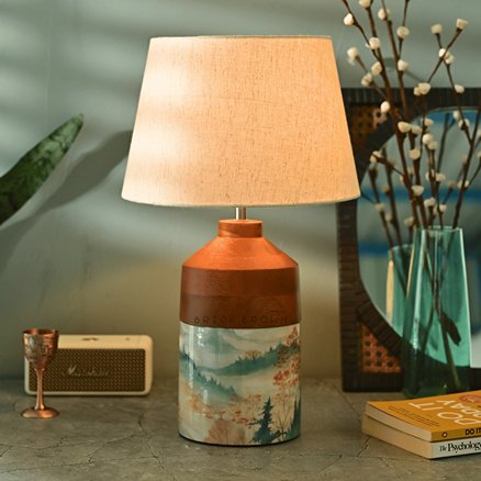 Panorama Night Lamp | Handcrafted Mango Wood Table Lamp