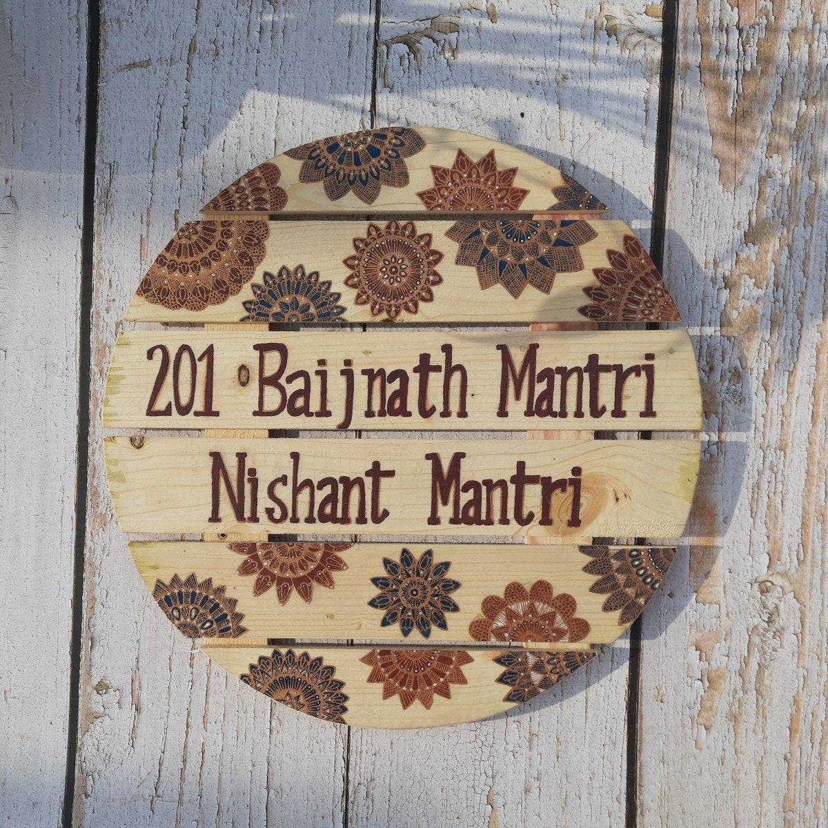 Customized Pinewood Nameplate 14 inches