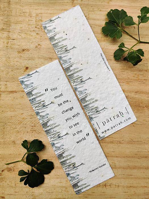 Plantable Seed-Paper Bookmark - Tulsi Seeds