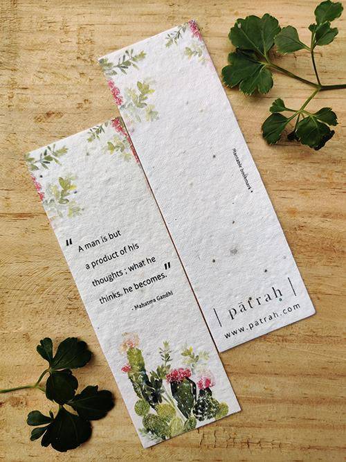 Plantable Seed-Paper Bookmark - Tulsi Seeds