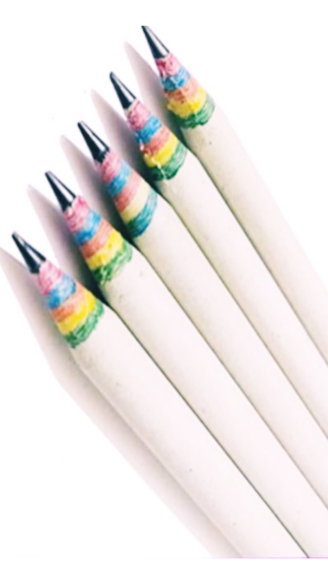 Plantable Seed Pencil (Pack of 10) | Rainbow pencils | Black graphite lead | Eco-friendly | Grow plants from pencils