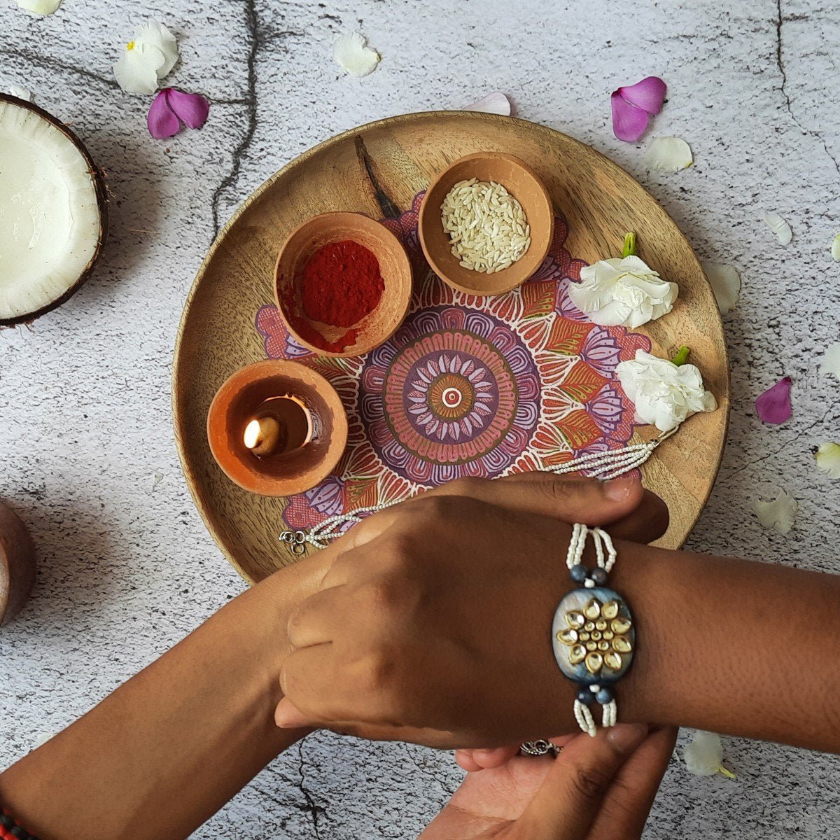 Pooja Thali | Made of Mangowood