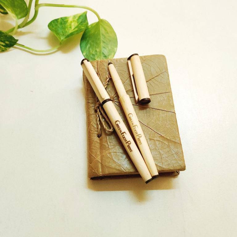 Premium Handcrafted Bamboo Pens - Pack of 2
