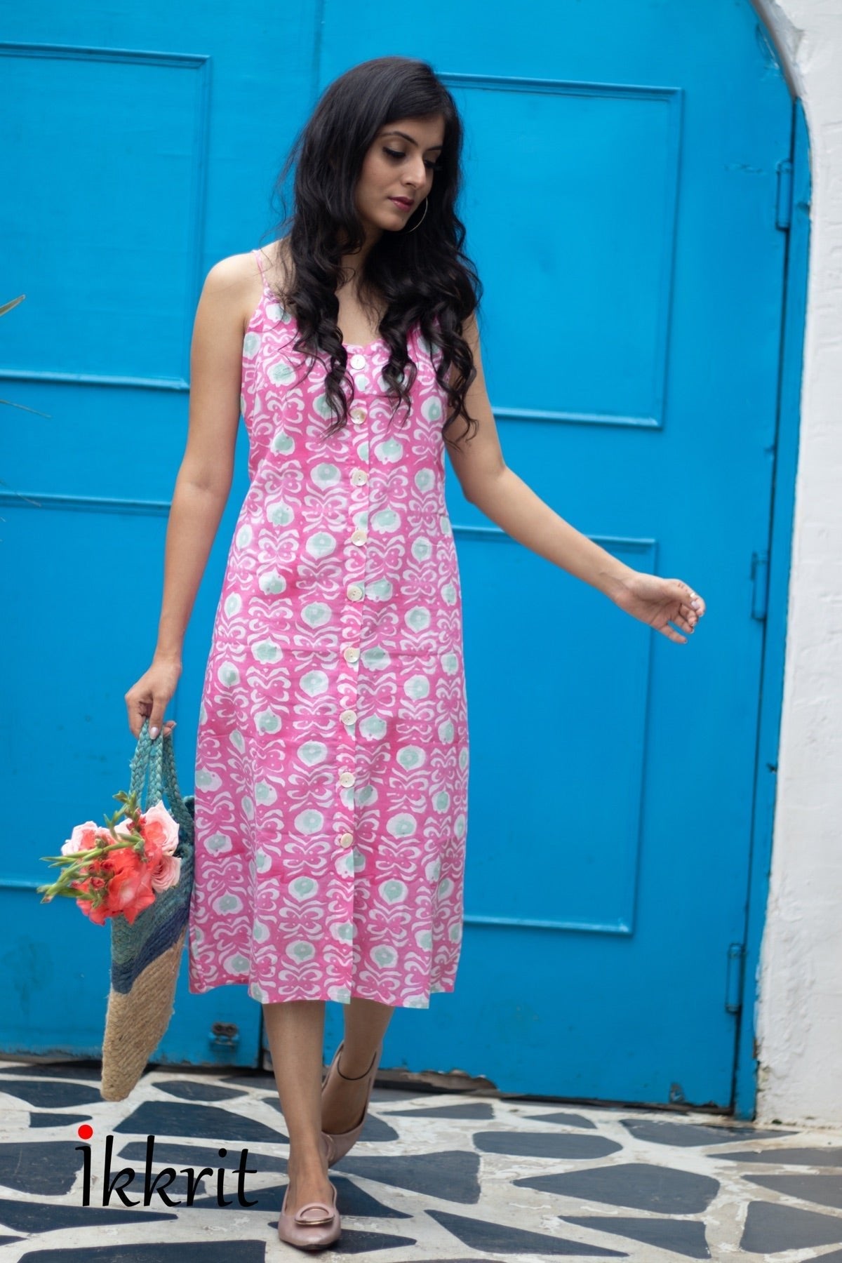 Primrose Handblock Print Cotton Dress