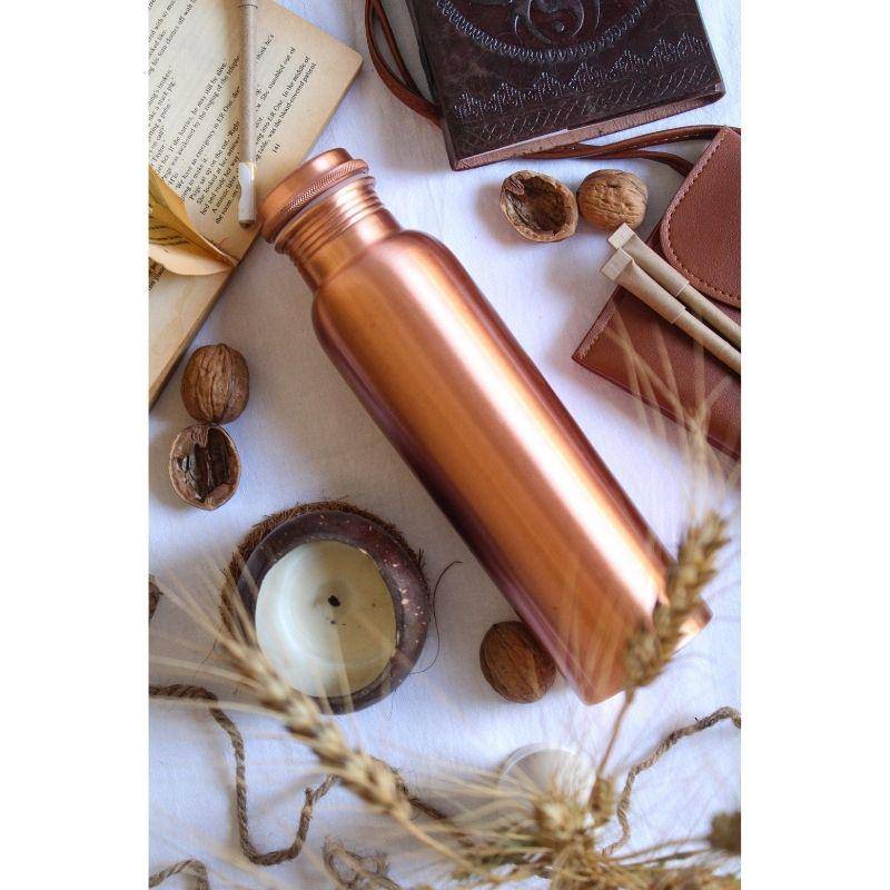 Pure Copper Bottle with FREE Cotton Bag