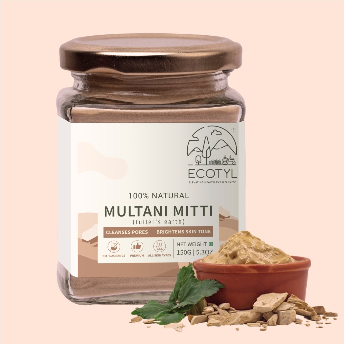 Pure Multani Mitti Face Pack for Exfoliation & Clear Skin- 150g