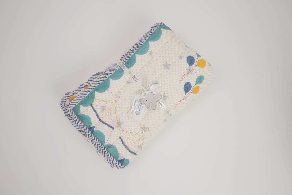 Quilt - I Am Going To The Circus - Teal