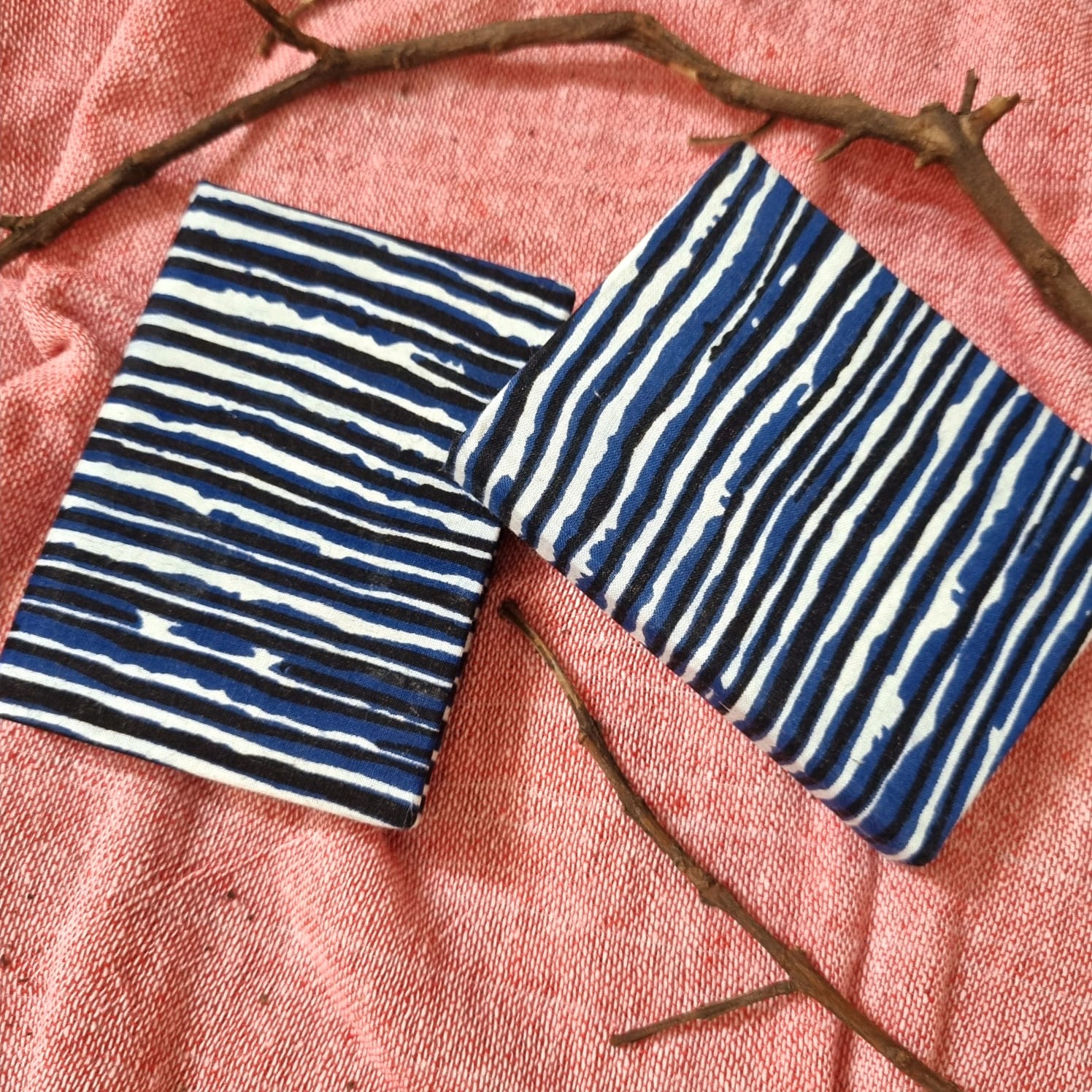 Rainy Jungle- Upcycled Fabric-Pocket Diary