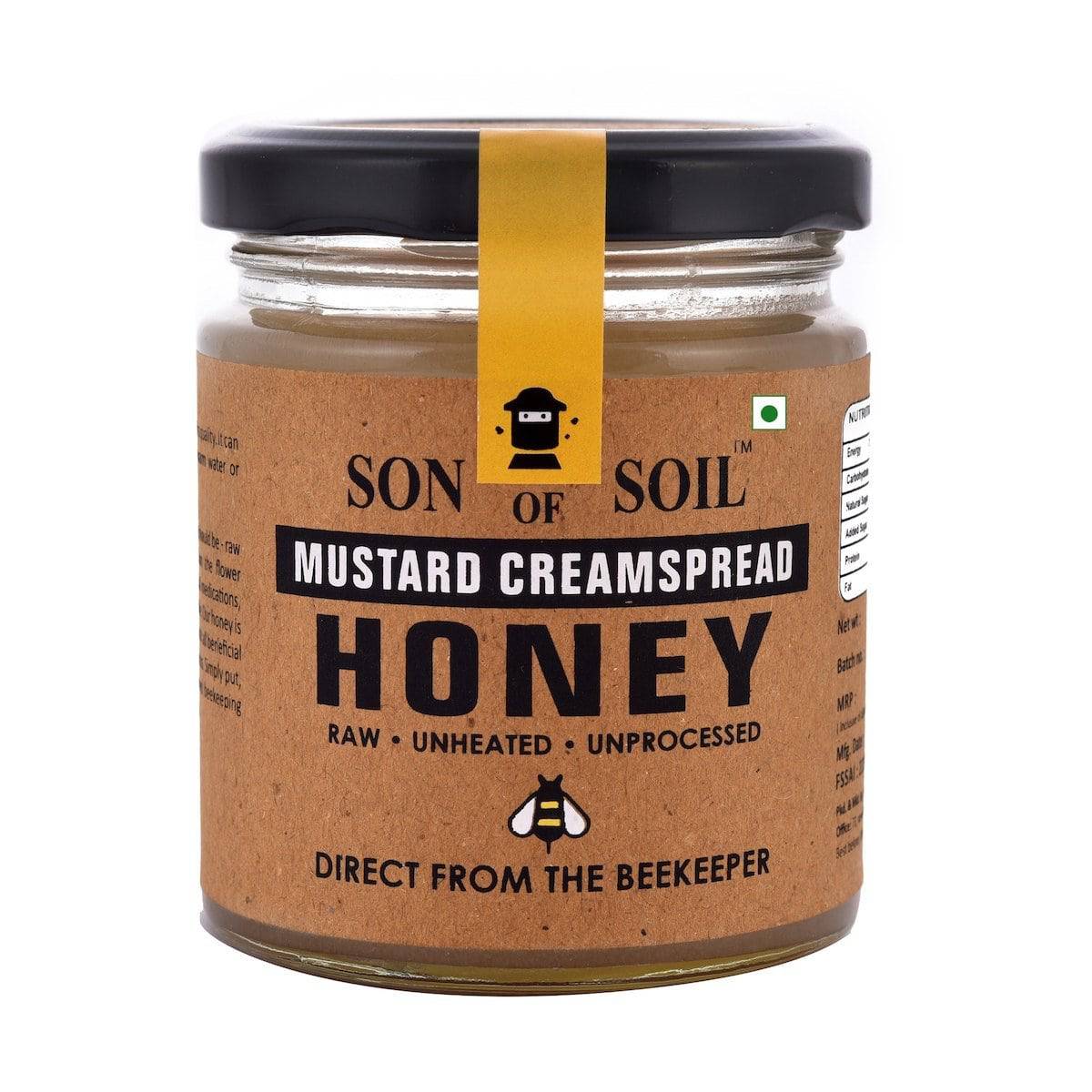 Raw Unprocessed Mustard White Honey | 240gm | Pack of 1