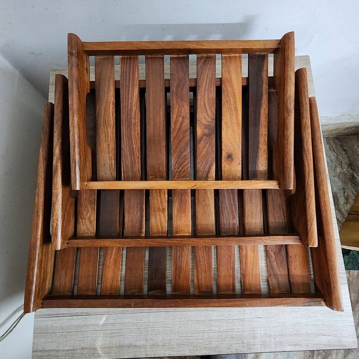 Rectangular Wooden Multipurpose Tray- Set of 3