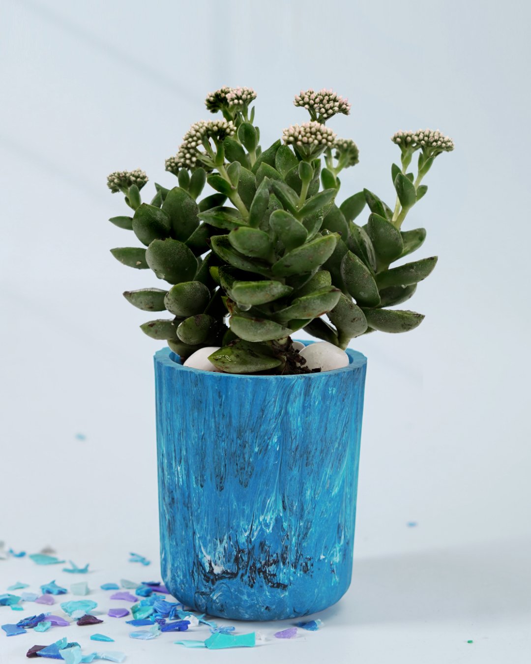 Recycled Eco-Pots- Ocean Blue