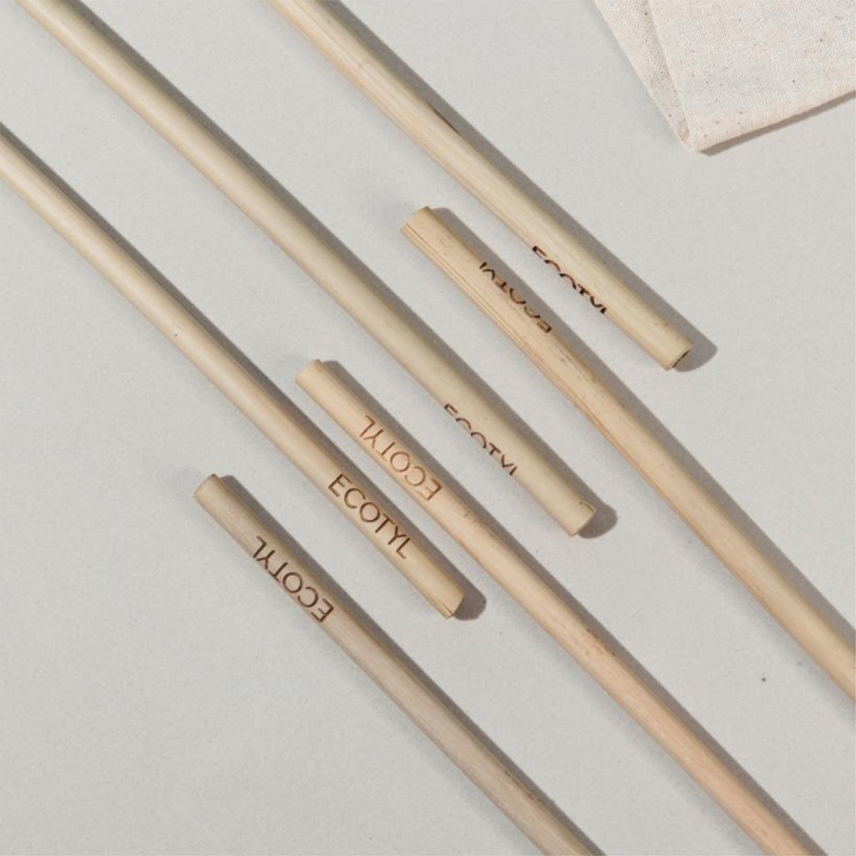 Bamboo Straws with Cleaning Brush | Reusable Straws | Set of 6