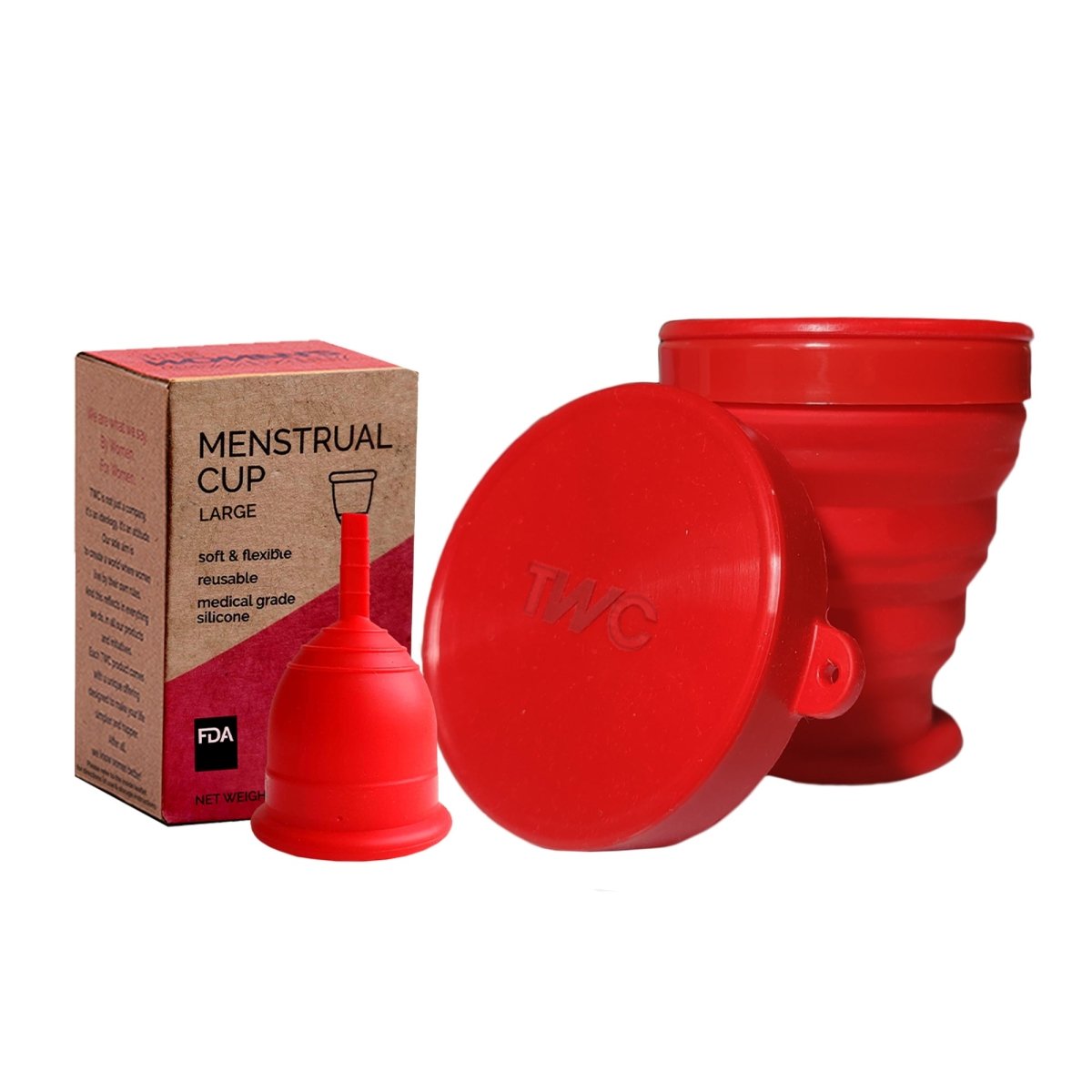 Reusable Menstrual Cup and Sterilizer Combo- Large Size