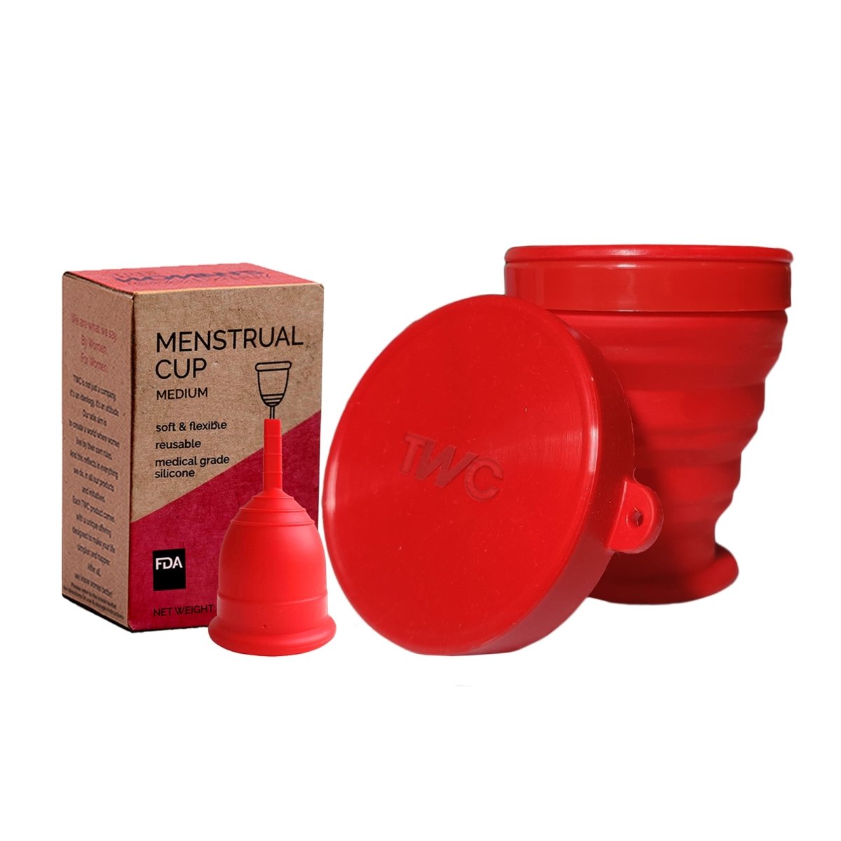 Reusable Menstrual Cup and Sterilizer Combo- Medium Size