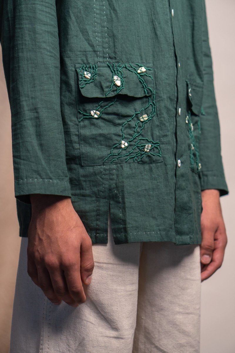 Rewind Panelled Cotton Shirt