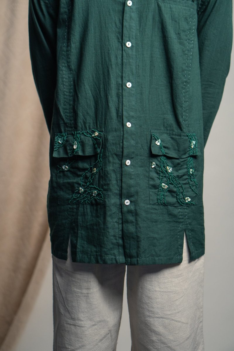 Rewind Panelled Cotton Shirt