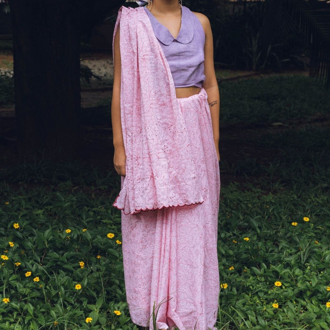 Rose Milk Sari