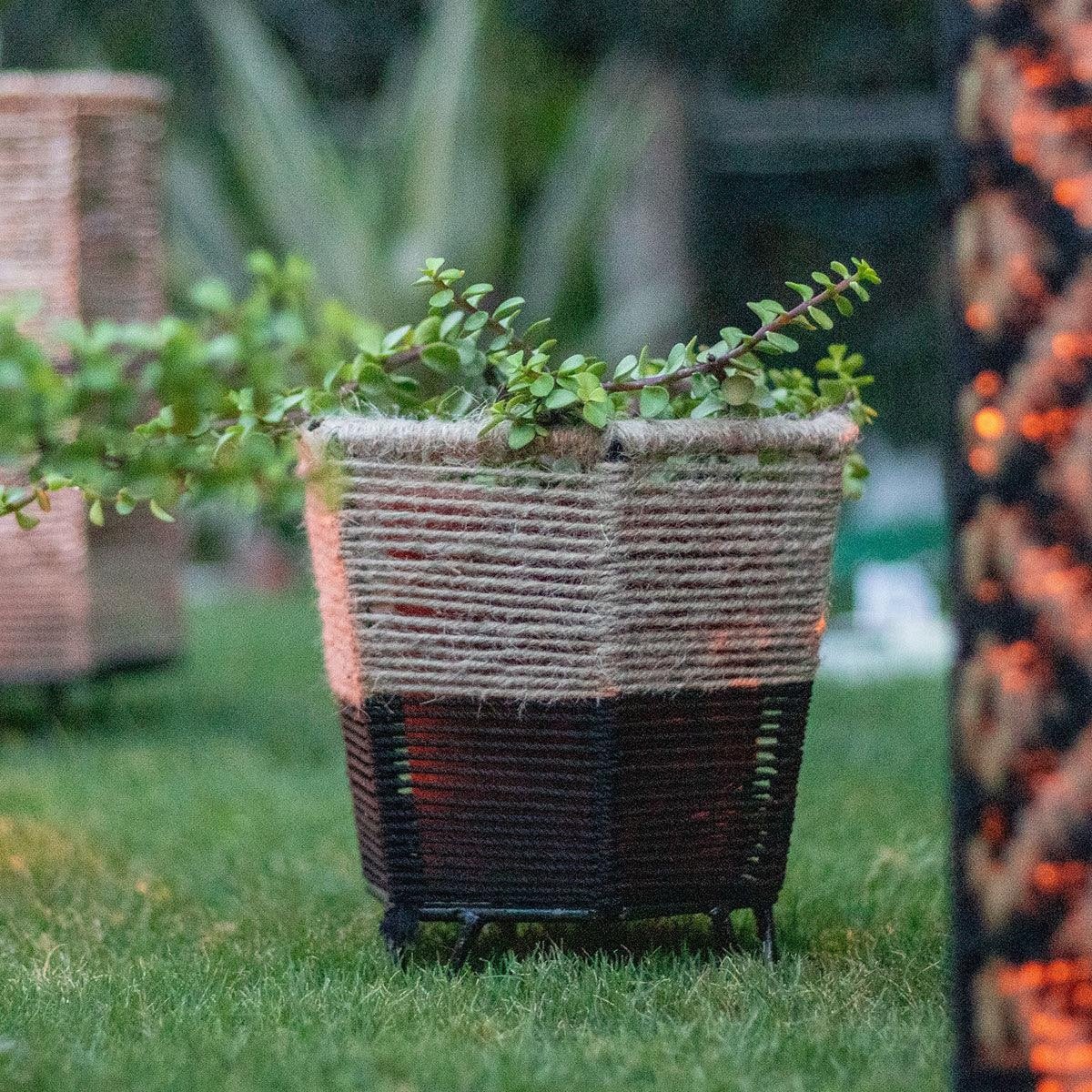 Rustic Cotton & Jute Planter