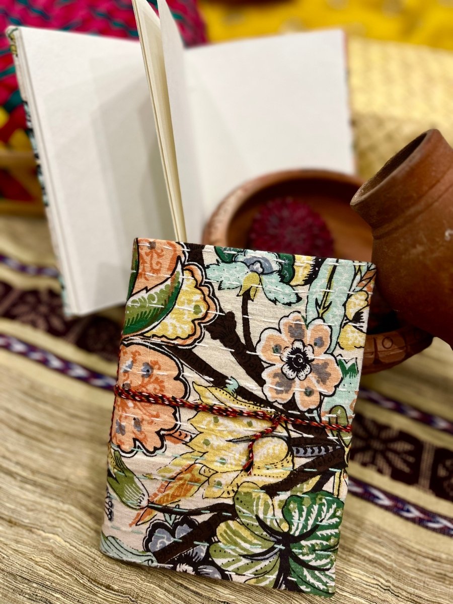 Safari Chic- Upcycled Fabric Journal-Doori