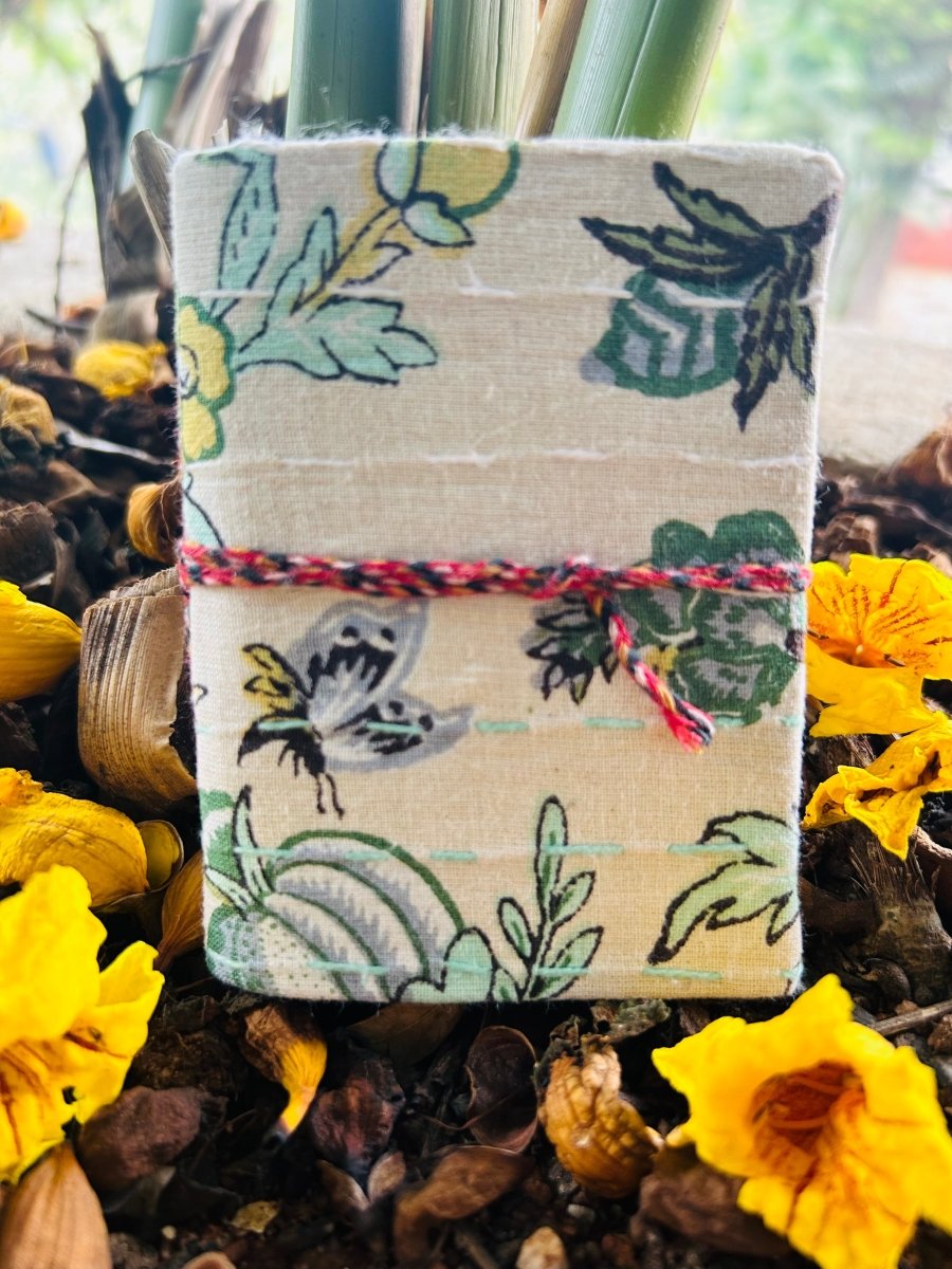 Safari Chic- Upcycled Fabric-Pocket Diary