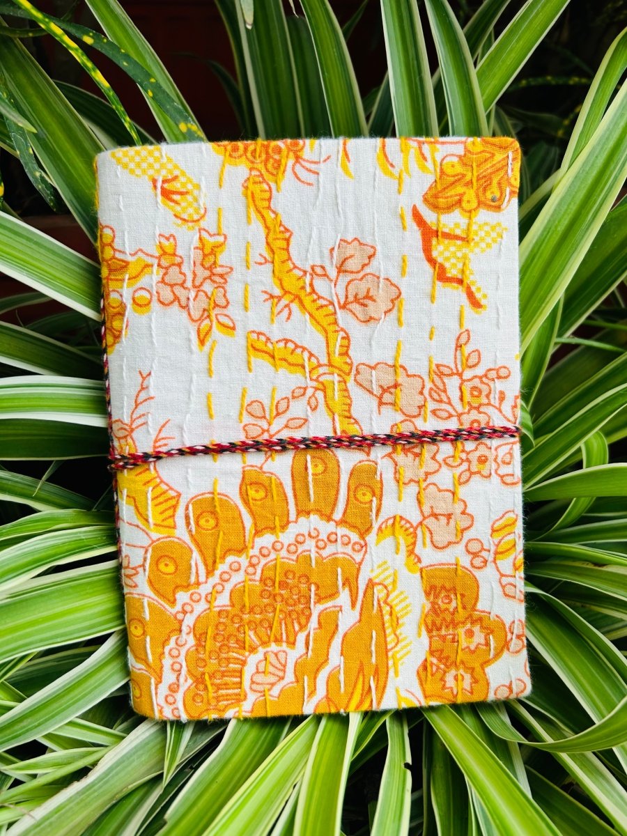 Saffron - Upcycled Fabric Journal-Doori